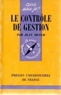 Le contrôle de gestion - Jean Meyer - Livre