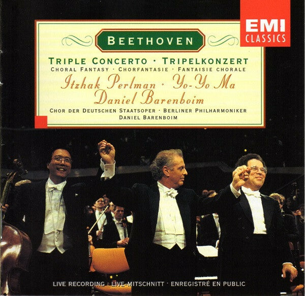 Ludwig van Beethoven, Itzhak Perlman, Yo-Yo Ma, Daniel Barenboim - Triple Concerto, Choral Fantasy - Ludwig van Beethoven, Itzhak Perlman, Yo-Yo Ma, Daniel Barenboim - CD