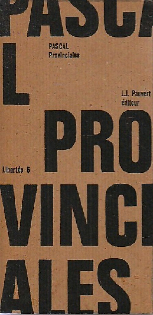 Provinciales - Pascal - Livre