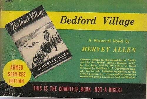 Bedford Village - Hervey Allen - Livre