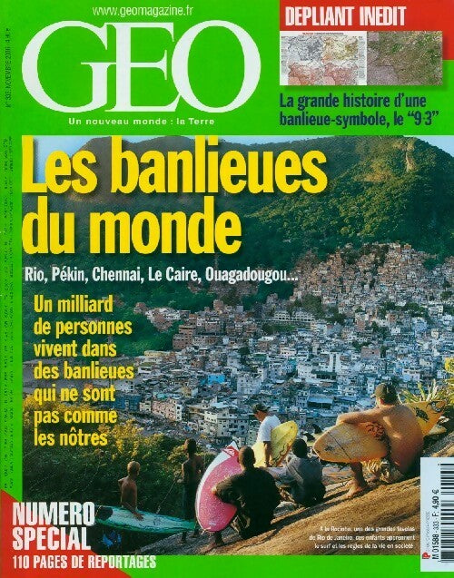 Géo n°333 : Les banlieues du monde - Collectif - Livre