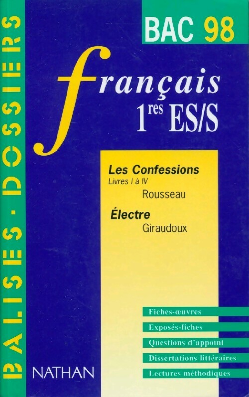 Français 1ères ES/S 1998 - Jeanne Charpentier - Livre