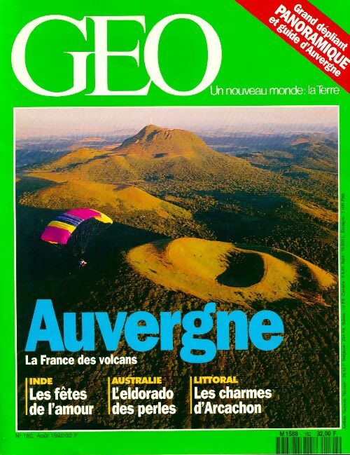 Géo n°162 : Auvergne / Inde / Australie / Littoral - Collectif - Livre