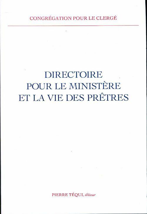 Directoire pour le ministère et la vie des prêtres - Inconnu - Livre