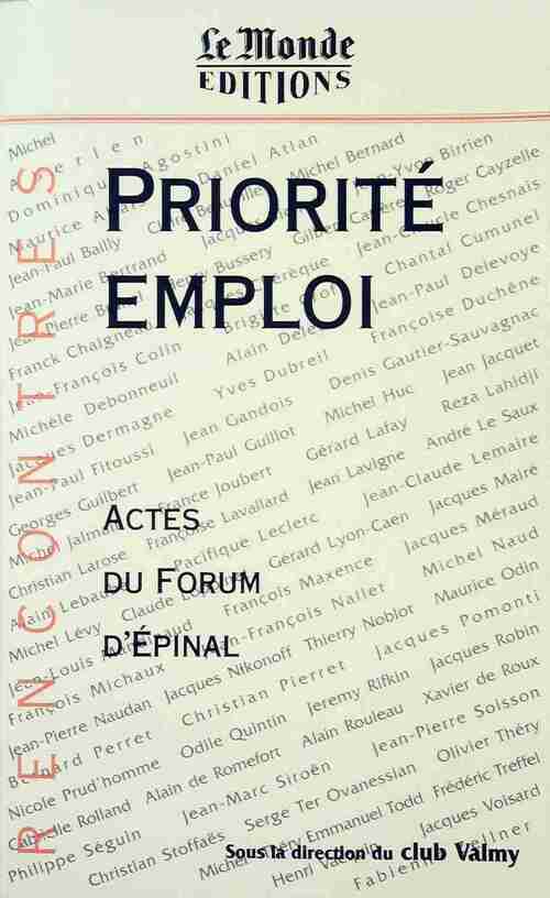 Priorité emploi - Collectif - Livre