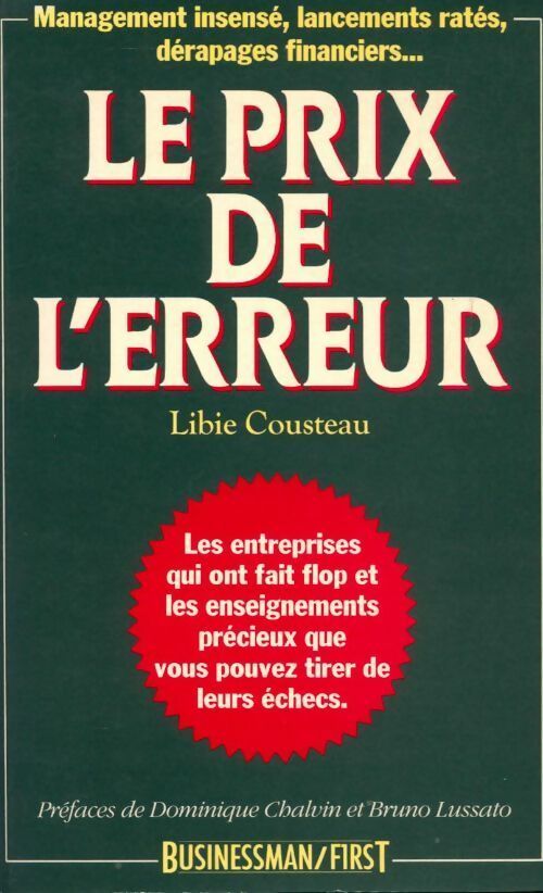 Le prix de l'erreur - Libie Cousteau - Livre