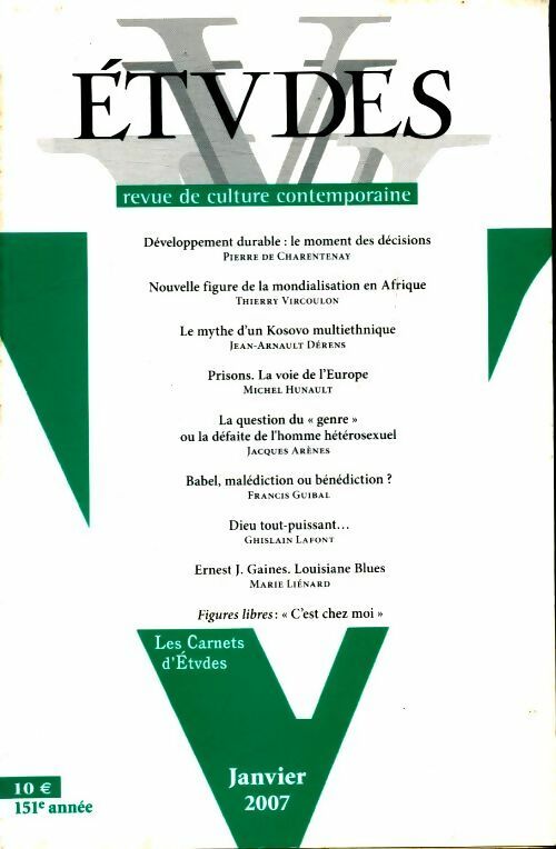 Etudes n°406-1 - Collectif - Livre