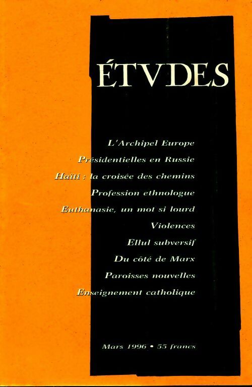 Etudes n°384-3 - Collectif - Livre