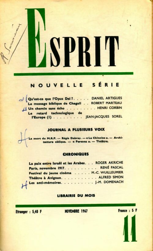 Esprit n°365 - Collectif - Livre