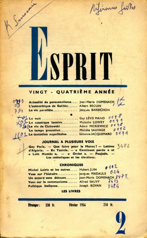 Esprit n°235 - Collectif - Livre