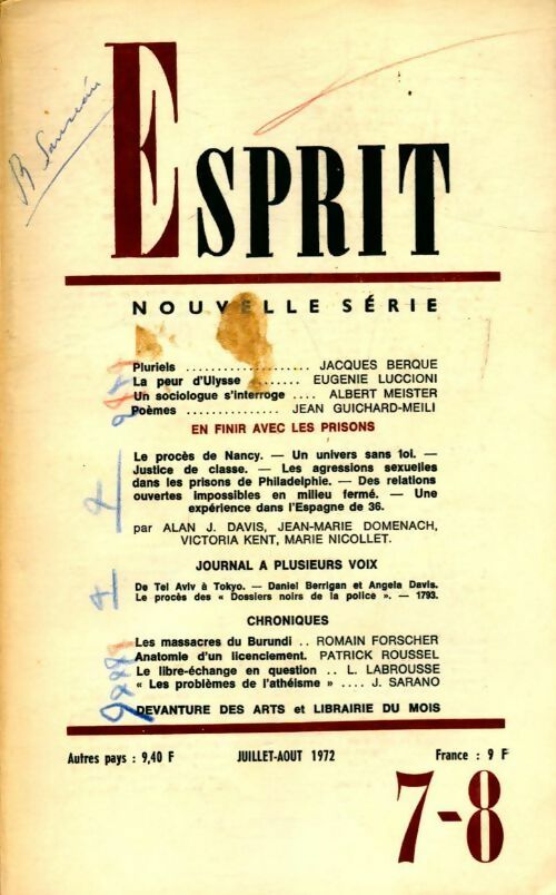 Esprit n°415 - Collectif - Livre