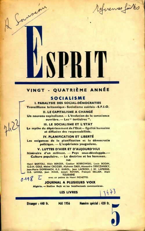 Esprit n°238 : Socialisme - Collectif - Livre