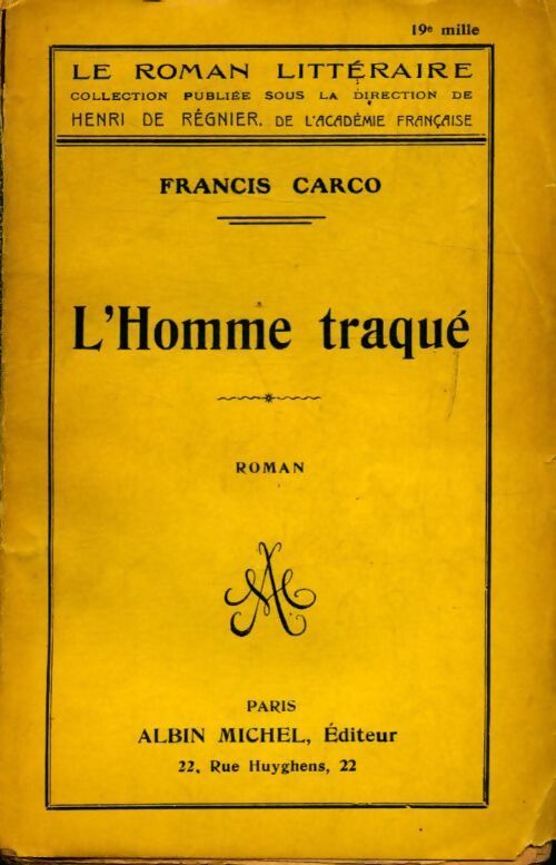 L'homme traqué - Francis Carco - Livre