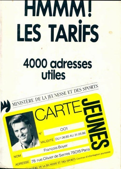 Hmmm ! Les tarifs - Collectif - Livre