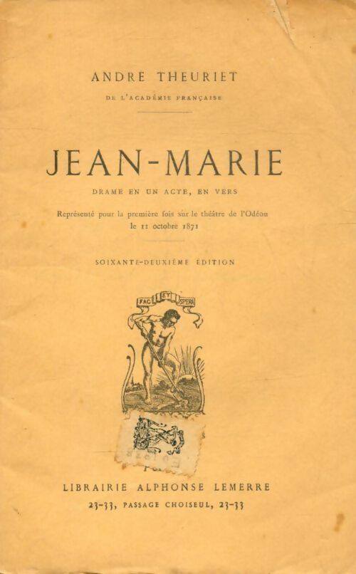 Jean-Marie - André Theuriet - Livre