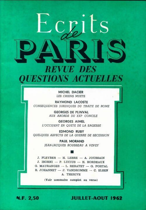 Ecrits de Paris n°206 - Collectif - Livre