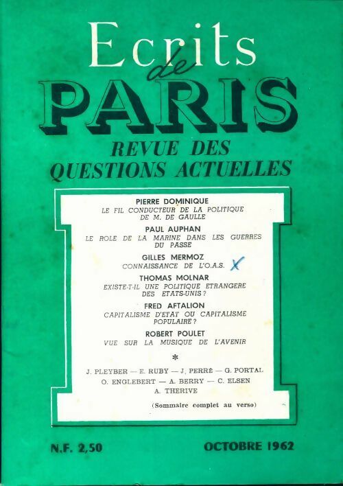 Ecrits de Paris n°208 - Collectif - Livre