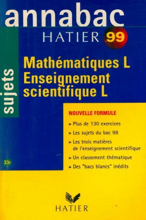 Mathématiques L, Enseignement scientifique L Sujets 99 - Collectif - Livre