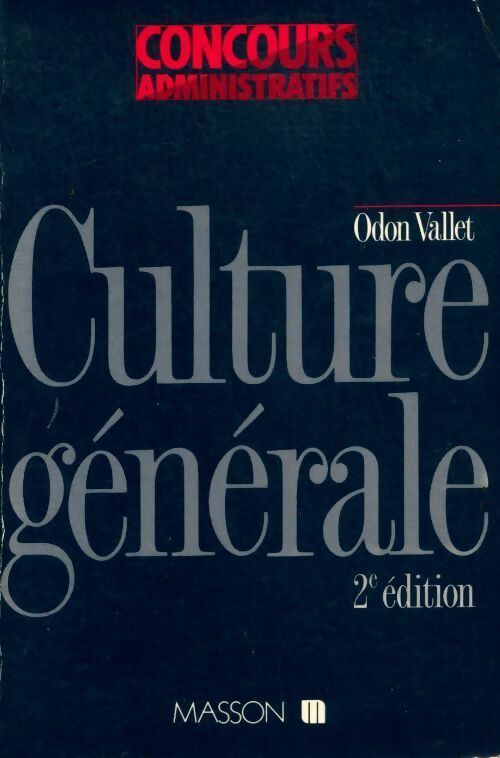 Culture générale - Odon Vallet - Livre