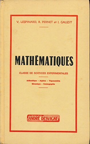 Mathématiques classe de sciences expérimentales - Collectif - Livre