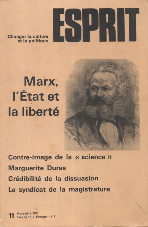 Esprit n°11 : Marx, l'Etat et la liberté - Collectif - Livre