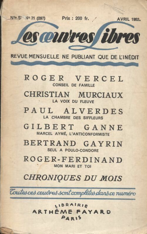 Les oeuvres libres n°71 - Collectif - Livre