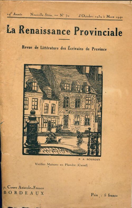 La renaissance provinciale n°70 - Collectif - Livre