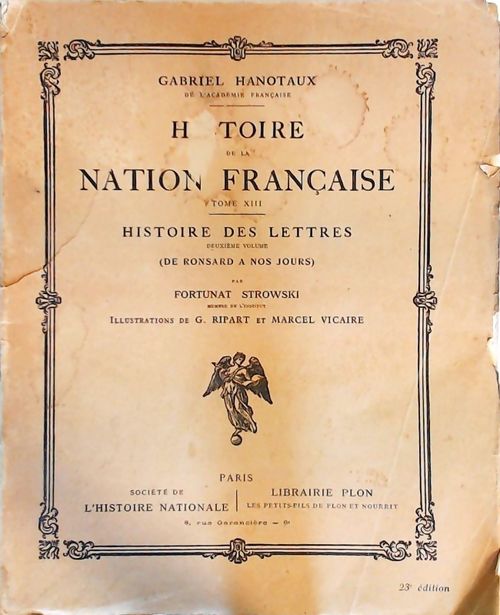 Histoire de la nation française Tome XIII - Gabriel Hanotaux - Livre