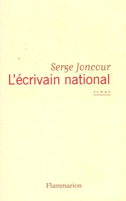 L'écrivain national - Serge Joncour - Livre