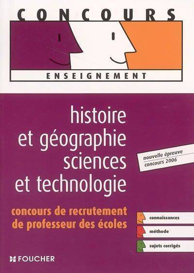 Histoire et géographie sciences et technologie. Concours de recrutement de professeur des écoles - Eric Tisserand - Livre