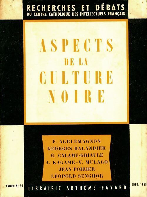 Aspects de la culture noire - Collectif - Livre