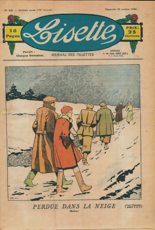 Lisette n°798 n°43 16e année : Perdue dans la neige (suite...) - Collectif - Livre