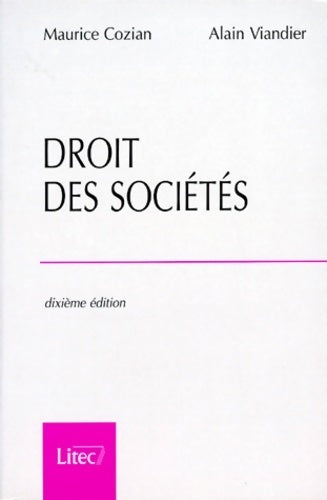 Droit des sociétés - Maurice Cozian - Livre