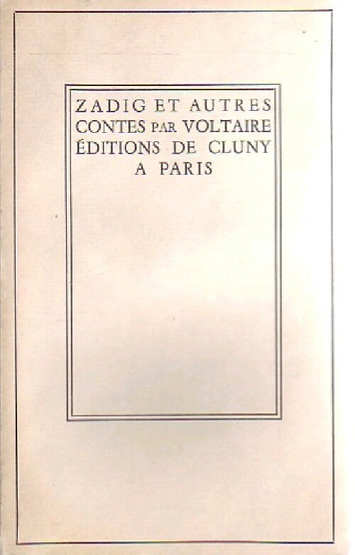 Zadig et autres contes - Voltaire - Livre