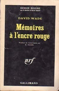 Mémoires à l'encre rouge - Davis Wade - Livre