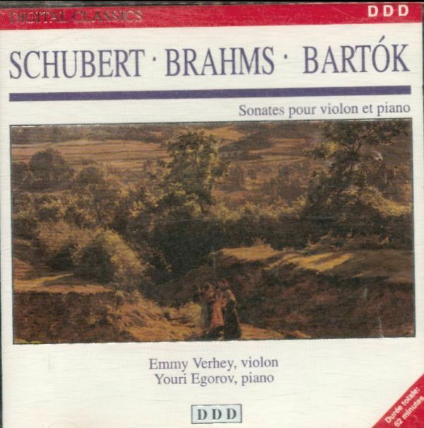 Schubert Brahms Bartok - Sonates pour violon et piano - Schubert, Brahms, Bartok - CD