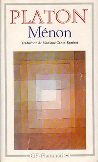 Ménon, de la vertu - Platon - Livre