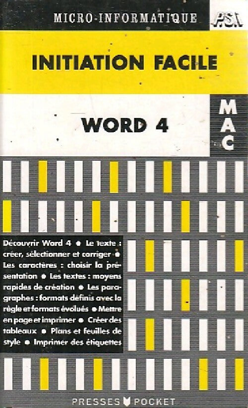 Word 4 pour Mac Initiation facile - Auchatraire - Livre