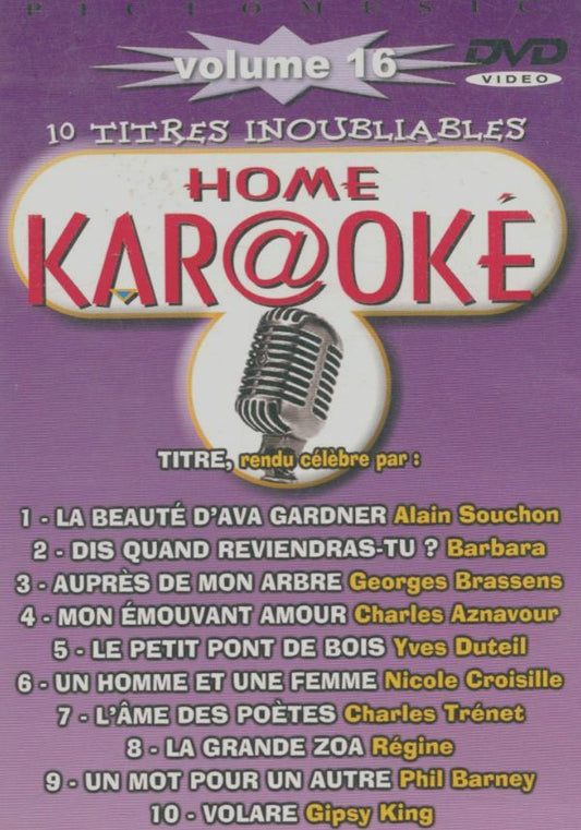 Home Kar@oké : 10 titres inoubliables - Vol.16 - Inconnu - DVD
