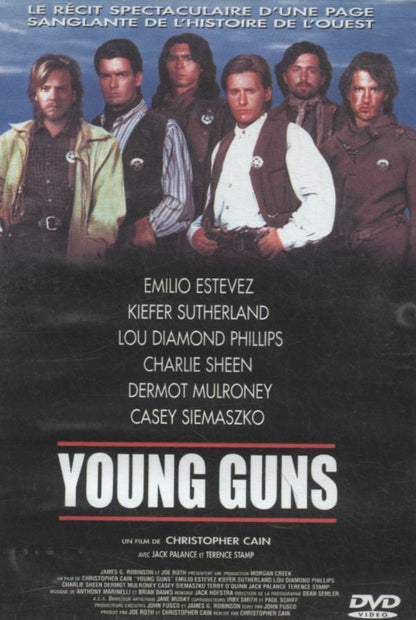 Young Guns - Emilio Estevez, Dermot Mulroney, Christopher Cain, Kiefer Sutherland, Lou Diamond Phillips, Charlie Sheen, Casey Siemaszko, Jack Palance, Terence Stamp - DVD