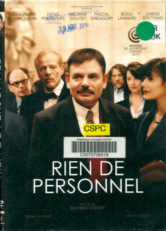 Rien de Personnel - Mathias Gokalp - DVD