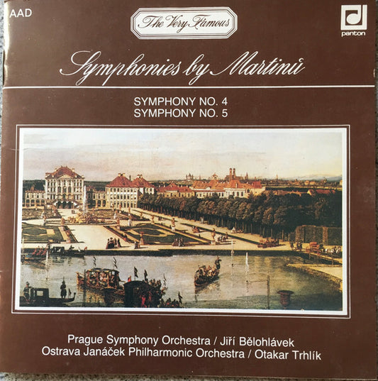Bohuslav Martin - Prague Symphony Orchestra - Symphony No. 4. Symphony No. 5 - Bohuslav Martini - CD