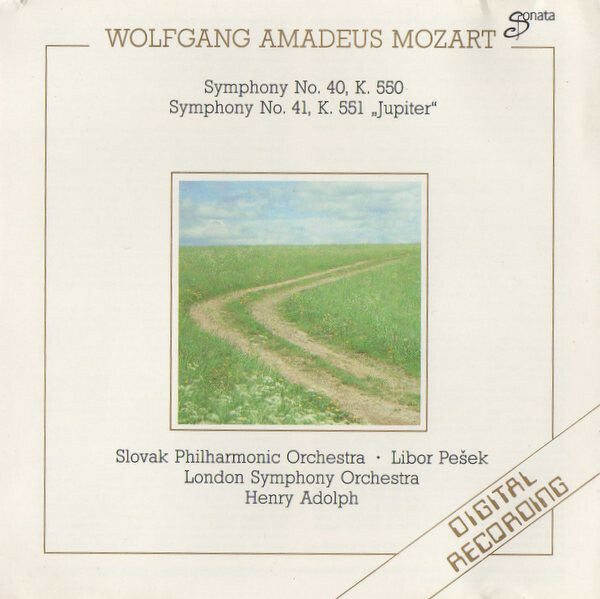 Mozart - Slovak Philharmonic Orchestra, Pesék / London Symphony Orchestra (2), Adolph - Sinfonie N.40 K 550 & N.41 K 551 Jupiter - W. A. Mozart - CD