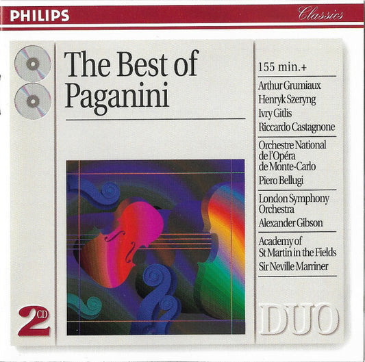 Arthur Grumiaux, Henryk Szeryng, Ivry Gitlis, Riccardo Castagnone - The Best Of Paganini - Arthur Grumiaux, Henryk Szeryng, Ivry Gitlis, Riccardo Castagnone - CD