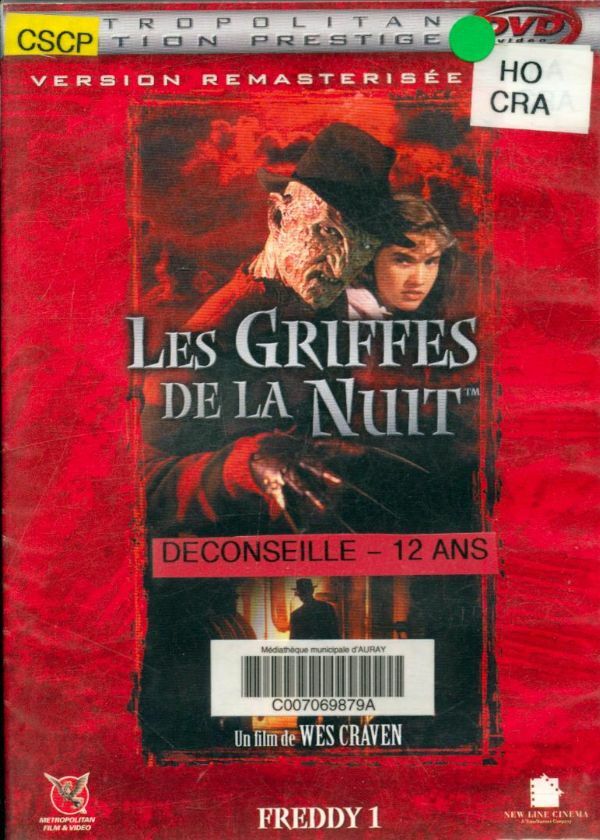 Freddy 1 : Les Griffes de la Nuit - Wes Craven - DVD