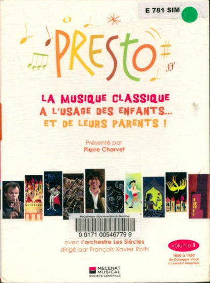 La Musique Classique a l'usage des Enfants vol.1 : 1850-1950 - Inconnu - DVD