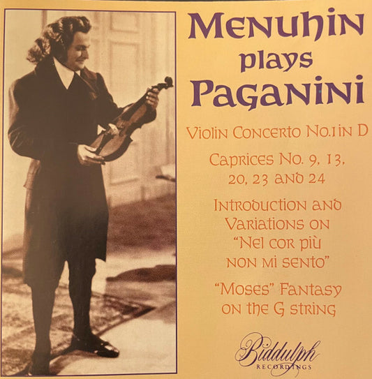 Menuhin*, Paganini* - Menuhin Plays Paganini - Menuhin*, Paganini* - CD