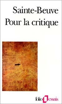Pour la critique - Charles-Augustin Sainte-Beuve - Livre