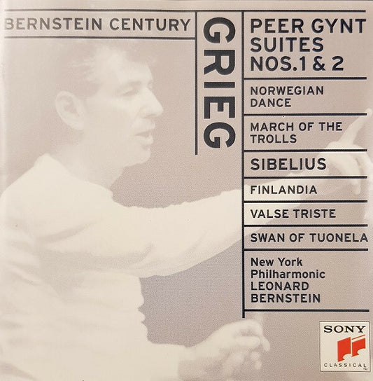 Grieg , Sibelius , New York Philharmonic, Leonard Bernstein - Peer gynt suites nos. 1 & 2, norwegian dance, march of the trolls , finlandia, valse triste, swan of tuonela - GRIEG, Leonard Bernstein, Sibelius, New York Philharmonic - CD