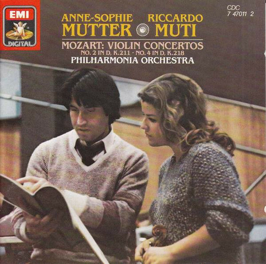 Mozart* - Anne-Sophie Mutter / Riccardo Muti / Philharmonia Orchestra - Violinkonzerte No.2 D-dur K.211 / No.4 D-dur K.218 - Mozart - CD
